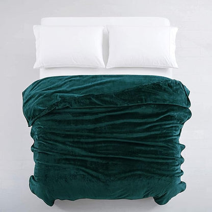 IR Imperial Rooms Fleece Blanket 12 Pack Twin Size 60 x 80 Inches - Super Soft Fluffy Throw Blanket for Sofa and Bed - Warm and Cozy Lightweight 400 GSM Microfiber Bed Throws Blankets (Twin, Emerald)