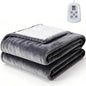 Sweetcrispy Heated Blanket Full Size, 77''x84'' Heating Electric Blanket with 10 Heat Levels and Auto-Off, Washable Dual-Sided Flannel & Sherpa Fabric Electric Blanket Warmer ETL Certificated