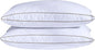puredown® Natural Goose Down Feather Pillows for Sleeping Oval Gusseted Feather Down Pillow 100% Cotton Pillow Cover with Leaf Quilting King Set of 2