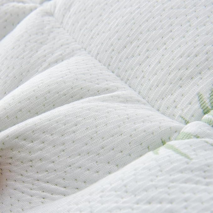 oaskys Mattress Topper Twin Size - Cooling Extra Thick Breathable Viscose Made from Bamboo Mattress pad - Soft Quilted Fitted Mattress Cover with Down Alternative Fill (8-21”Deep Pocket)