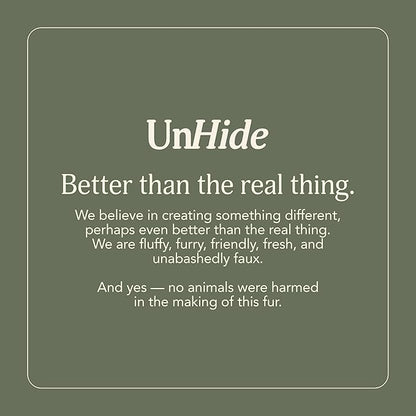 UnHide Squish Backrest Pillow - A Large Pillow with Arms for Sitting Up in Bed, Reading or Lounging - Removable, Washable Faux Fur Cover, Beige