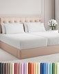 Split King 7 Piece Sheet Set - Comfy Breathable & Cooling - Soft Hotel Luxury Bedding Set w/ 8-16 Inch Deep Pockets - 1 Flat & 2 Fitted Sheet & 4 Pillowcases - Cozy and Wrinkle Free - Grey Stripes 2
