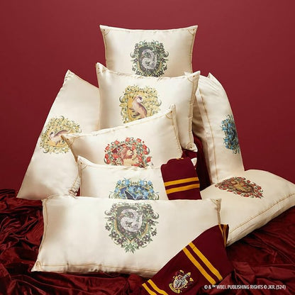 Kitsch x Harry Potter Slytherin Satin Pillowcase with Zipper – Double-Sided Crest Design – Better Than Silk Pillowcase – Perfect for Kids Rooms & Toddler Bed Time Pillow Case –Queen/Standard 19x26