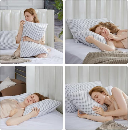 SAPHREAS Cooling Bed Pillows King for Sleeping, Luxury Hotel Shredded Memory Foam Pillows for Side Back Stomach Sleepers, Cool Firm Pillow for Neck Support