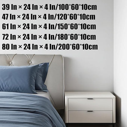 VKZ Headboard Pillow King, 72" x 24" Reading Pillows and Bed Pillow for Sitting Up, Upholstered Bolster Body Pillow with Removable Head Board Cover for Bed Dorm Sofa Floor Back Support, Light Gray