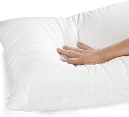 EverSnug Adjustable Layer Luxury Set of 2 Pillows for Side, Front & Back Sleepers, Cooling Hotel Pillows with 3 Layers, Down Alternative Pillow for Sleeping, Neck & Back Support (Queen)