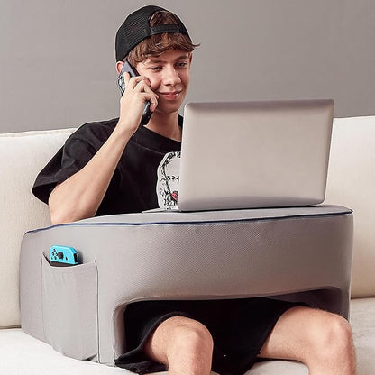Reading Pillow, Ergonomic Lap Desk, Book Pillow for Reading in Bed, Arm Rest for Couch, Lap Pillow, Reading Cushion, Gaming Pillow, Arm Pillows for Adults