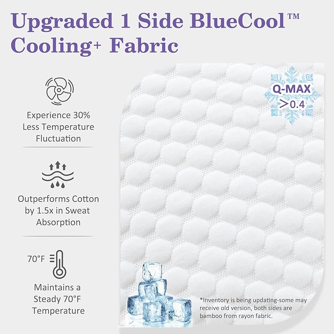 HOMELAB Adjustable Shredded Memory Foam Pillow Queen Size, Cooling Bed Pillow for Sleeping with Removable Cover, Medium Pillow for Side Stomach & Back Sleepers, 1 Pack 20"x28"