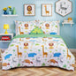 Mooreeke Kids Twin Comforter Sets for Boys Girls 6 Pieces Animal Bedding Set for Teens Microfiber Lion Elephant Kids Bed in A Bag with Comforter, Sheet Set, Shams and Decorative Toy Pillow All Season