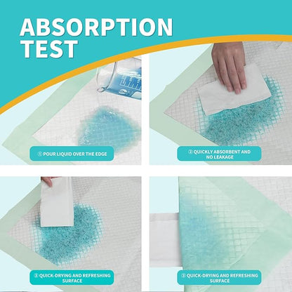 Disposable Bed Pads 40"X36" Extra Large Chucks Pads for Adults 130G Heavy Duty Pads Super Absorbent Underpads Waterproof Pee Pads for Incontinence, Mattress or Large Pets [100x91CM, 20pcs]