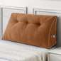 Sasttie Headboard Pillow Twin/Twin XL, Wedge Pillow Headboard for Dorm, Triangular Daybed Backrest Cushion for Sitting or Reading in Bed, with Removable Washable Cover, Caramel