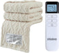 Heated Blanket Electric Blanket, 62"×84" Heating Blanket, 5 Heating Level, 1-12 Hour Auto Off, Intelligent Overheat Protection (Beige)