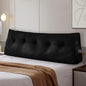 SLIGUY Large Headboard Pillow, Headboard Wedge Pillow Bed Rest Reading Pillow Bolster Triangular for Sitting in Bed-Backrest Positioning Support Long Pillow for Daybed (Queen:59x8x20 Inches,Black)