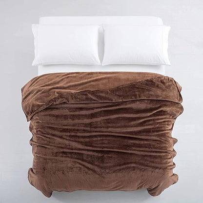 IR Imperial Rooms Fleece Blanket Twin Size 60 x 80 Inches - Super Soft Fluffy Throw Blanket for Sofa and Bed - Warm and Cozy Lightweight 400 GSM Microfiber Bed Throws Blankets (Twin, Coffee)