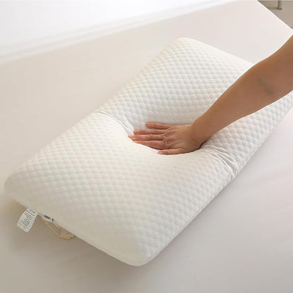 Memory Foam Bed Pillows, Pillow for Side and Back Sleeper, Pillow for Neck Pain Relief, Washable Removable Cover, Soft, White (King)