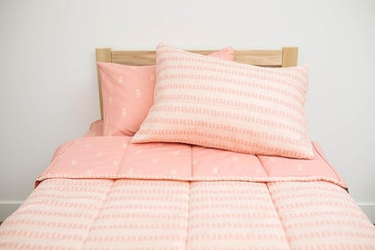 Beddy's Pink Ballerina Girls Durable Zipper Bedding for Kids, Bed in a Bag, Pink Ballet Sheets and Comforter, Easy to Make and Wash, Includes Pillowcase & Pillow Sham, Super Soft All Season