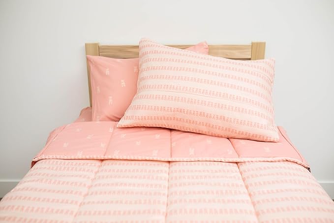 Beddy's Pink Ballerina Girls Durable Zipper Bedding for Kids, Bed in a Bag, Pink Ballet Sheets and Comforter, Easy to Make and Wash, Includes Pillowcase & Pillow Sham, Super Soft All Season