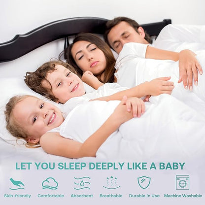 King Waterproof Mattress Encasement 76"x 80" Fits 16-18 Inch Deep, Zippered Mattress Protector Cover with Breathable Skin-Friendly Premium Terry Top Fabric