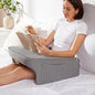 Reading Pillow for Bed, Gaming Pillow for Lap, Petite Adults, Teens Arm Rest Pillow, Memory Foam Lap Desk Pillow for Reading, Working, Playing, Crocheting in Bed Couch(Grey)