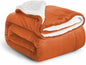 IR Imperial Rooms Sherpa Fleece Throw Blanket Twin Size for Couch - Thick and Warm Fluffy Rust Blankets for Winter, Soft and Fuzzy Twin Blanket for Bed, 60x80 Inches
