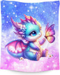 Blanket for Kids Dragon Blankets Gifts for Girls Adults - Cute Flannel Throw for Couch Bed (60"x80")