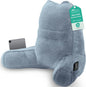 Sasttie Reading Pillow, Pillows for Reading or Relaxing – Ergonomic Support for Head, Neck, Back, and Lumbar, 21-Inch, Greyish Blue