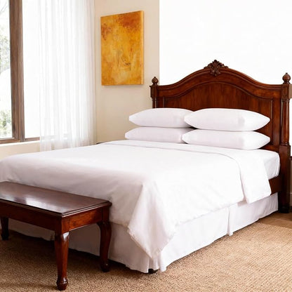 Thick Bed Pillows Standard Size Set of 2 Hotel Collection Soft Down Alternative Supportive Pillow for Back Stomach Side Sleeper White 20x26 inches