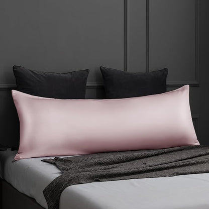 TELUS Body Cooling Pillow Case Cover, Bamboo Rayon & Lyocell Pillowcase with Zipper Closure, Breathable Pillow Case for Hot Sleepers and Night Sweats, 20x54 inches, Light Pink