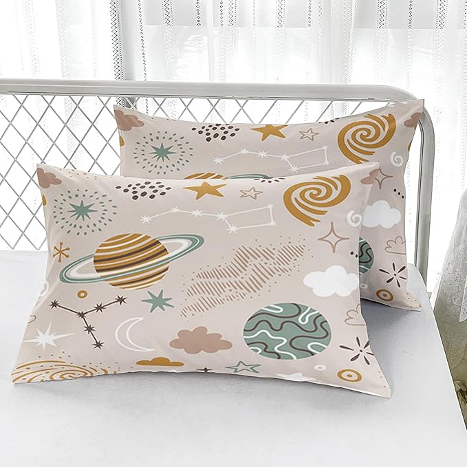 Space Bedding Comforter Set King Size for Kids Teens and Adults Planet and Clouds Printed Quilt Set for Bedroom 100% Soft Microfiber All Season Print Quilt Set with 1 Comforter and 2 PillowCases