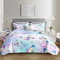 3-Piece Butterfly Quilt Set King Size,Blue Butterfly Printed Bedding for Kids Teens Girls Room Decor,Soft Lightweight Quilted Quilt Sets with 2 Pillowcases.