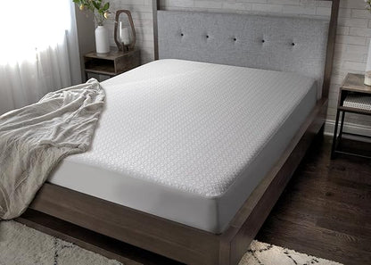 Bedgear Twin Dri-Tec Waterproof Mattress Protector - Adjustable Base Compatible -Washable, and Breathable Pad – Fitted with Stretchable Deep Pockets – Fits 18” Mattress - White