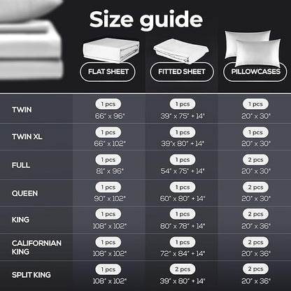 Silvery Restcool™ Silver Infused Bed Sheets Set - Award-Winning Self-Cooling Fabric for Hot Sleepers with Self-Cleaning Silvery Technology™ That Stays Fresh 3X Longer (White, Queen)