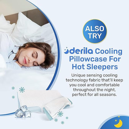 Derila King Size Pillow Case | Designed to Keep Your Memory Foam Pillow Covered and Protected with This Crisp, Clean, White Pillowcase Made from Premium Materials