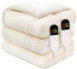 Premium Heated Blanket King 90"×100",Ultra Cosy Soft with 8 Heating Levels,Dual Control Plush Fast Heating Faux Rabbit Fur Blanket for Bed - Auto Shut Off,Machine Washable(Beige)