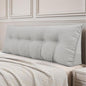 Headboard Pillow Queen, Large Triangular Wedge Headboard Pillow for Reading and Resting, Backrest Positioning Support Pillow with Removable Cover (Light Grey)