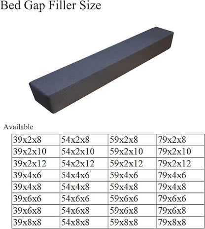 SAMTY Bed Gap Filler for headboard Space Gap Filler Bolster Pillow Stopper for Sofa Crack Filler Between Headboard and Mattress Extender 79x4x4 Inch