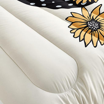 CVHOUSE Butterfly Bedding Set,Butterfly Comforter Full,Butterfly Comforter Set for Girls Kids Teens,Butterflies Quilt Set with 1 Comforter and 2 Pillow Cases- 3 Piece