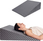 Wedge Pillow 7.5in Bed Wedge Pillow for Sleeping, Snoring, Back Support, After Surgery, Triangle Pillow, with Washable Cover, Gray