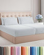 Split King 7 Piece Sheet Set - Comfy Breathable & Cooling - Soft Hotel Luxury Bedding Set w/ 8-16 Inch Deep Pockets - 1 Flat & 2 Fitted Sheet & 4 Pillowcases - Cozy and Wrinkle Free - Blue Stripes 2