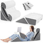 Yojoker 6pcs Orthopedic Bed Wedge Pillow Set for Sleeping, Post Surgery Foam for Body, Back and Leg Pain Relief Comfortable & Adjustable Support Pillows-Anti Snoring, Heartburn