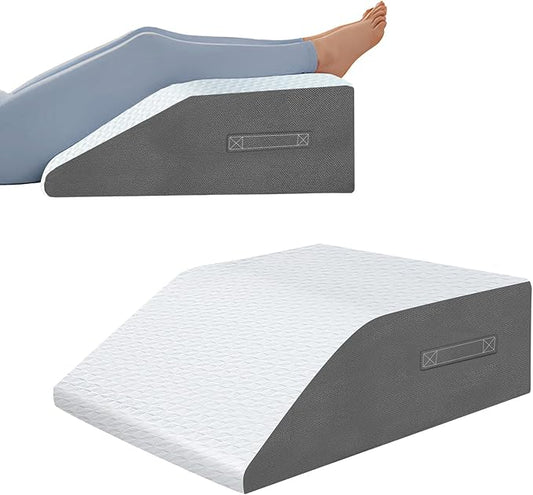 8" Leg Elevation Pillows Memory Foam Leg Support Bed Wedge Pillow Leg Elevated for Sleeping, Leg Pillows Good for Back& Knee& Hip& Ankles