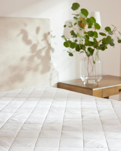 Cozy Earth Twin Size Mattress Pad - 100% Viscose from Bamboo Cooling Mattress Cover - Lightweight Temperature Regulating Bed Pad with 360-Degree Elastic Hem - Fits Mattresses up to 20”