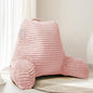 Hearth & Harbor Reading Pillow for Bed Adult – Back Pillow for Sitting in Bed, Standard Bed Pillows for Sitting Up in Bed, Foam Bed Chair Pillow, Peach Beige Bed Rest Pillow
