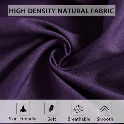 ELNIDO QUEEN Body Pillow with Pillowcase - Soft Long Bed Pillow for Adults -v Breathable Full Body Pillow Insert for Sleeping, 20x54inches, Purple