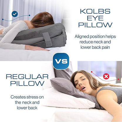Kolbs Face Down Pillow After Eye Surgery Vitrectomy 2 Sided Warm or Cool. Prone Massage Face Down Pillows BBL After Surgery Stomach Sleeping Memory Foam Washable Cover