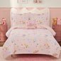 Full Size Comforter Set for Girls-4 Pieces Space Glow in The Dark Full Bedding Sets for Kids, 1 Comforter, 2 Shams and 1 Decor Pillow