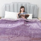 Electric Heated Blanket Twin Size 62"x84", Large Oversized Cozy Soft Flannel, 6 Heating Levels & 10 Hours Auto Off, Machine Washable, Home Office Use, Purple