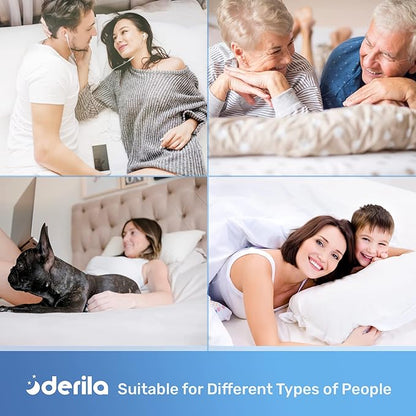 Derila King Size Cooling Pillowcase | Optimal Temperature Control for Your Memory Foam Pillow for Perfect Sleep. Quality Material White Pillowcase ensures Pillows