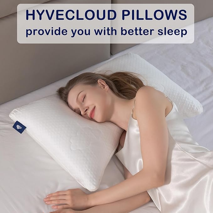 Shredded Memory Foam Pillows for Deep Sleep Bed Pillow forNeck Support with Removable & Washable Cover, Cooling Pillow for Neck PainRelief Pillow for Shoulder & Back & Side Support