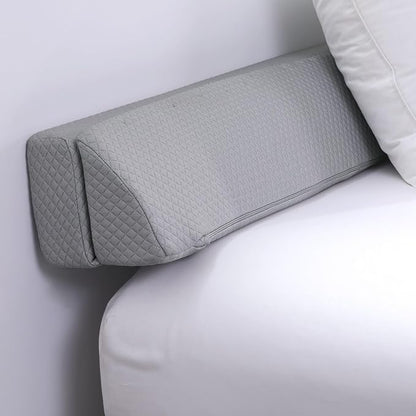 MABOZOO Pillow Wedge for Headboard Gap,Light Grey Bed Wedge Gap Filler King Size,Foldable Bed Wedge Pillow for Headboard, Foam Mattress Gap Filler,76"x6"x6"